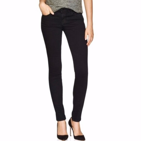 Aritzia Wilfred Free Women's Skinny Jeans Black midrise Stretch Denim Size 0 - Picture 13 of 13